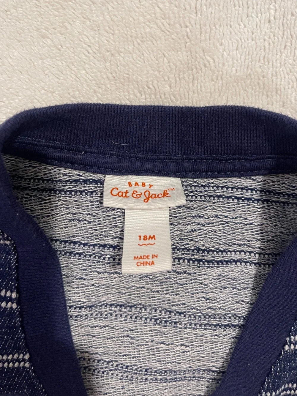 Cat and Jack Navy Stripe Button Cardigan Sweater 18 months